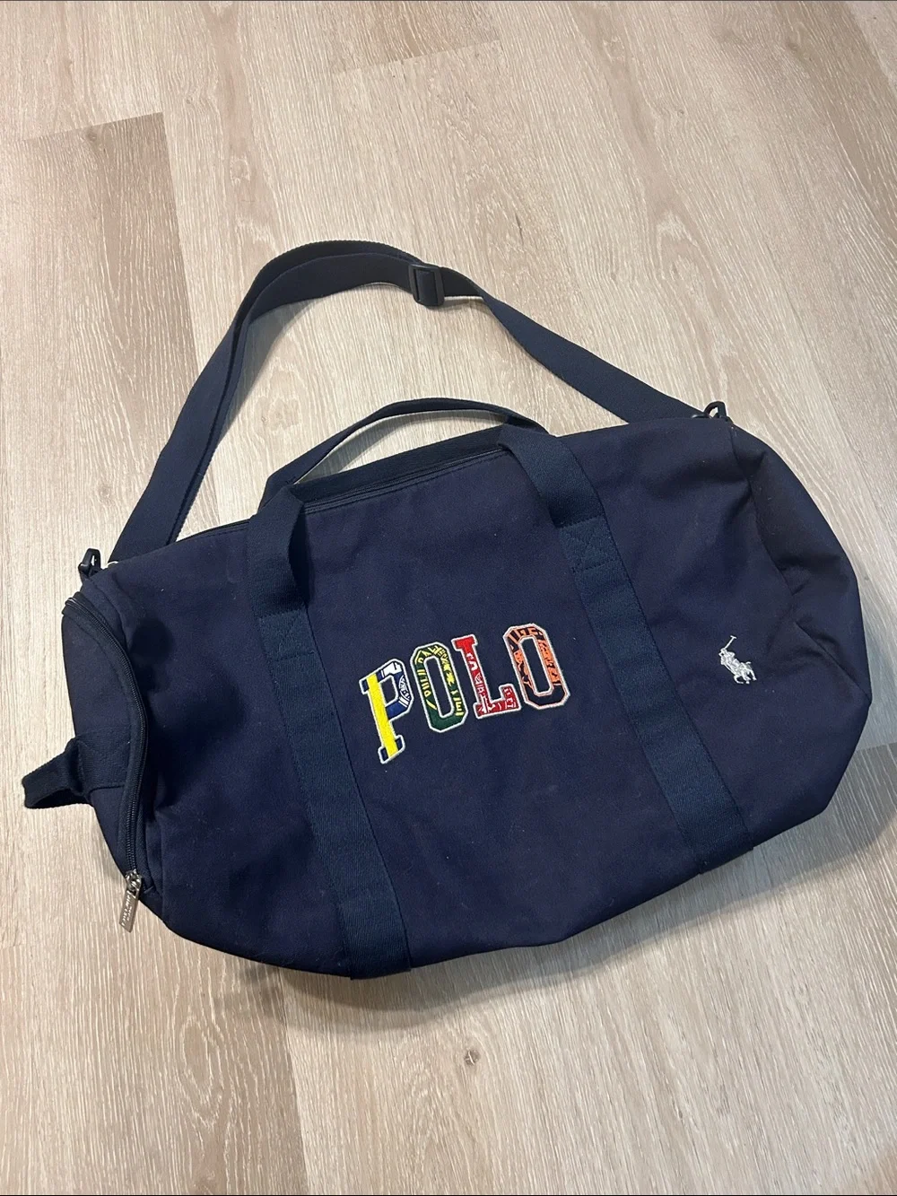 Polo Ralph Lauren Fragrance Collection Navy Blue Canvas Duffle Bag